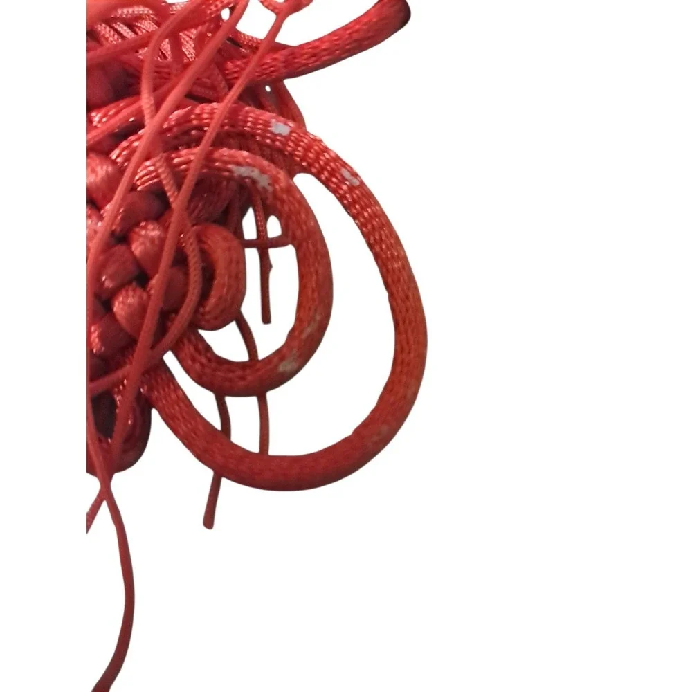 Chinese Bamboo & Red Rope Calligraphy‎ Hanging Wall Art
